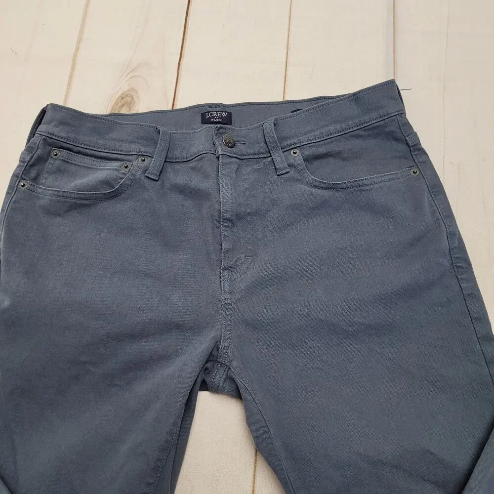J. Crew Factory flex slim garment dyed 5 pocket blue pants dress